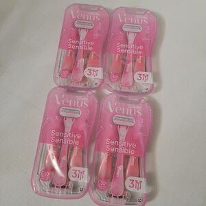 4X Gillette Venus Sensitive Sensible Disposable Razors 3 Pack
